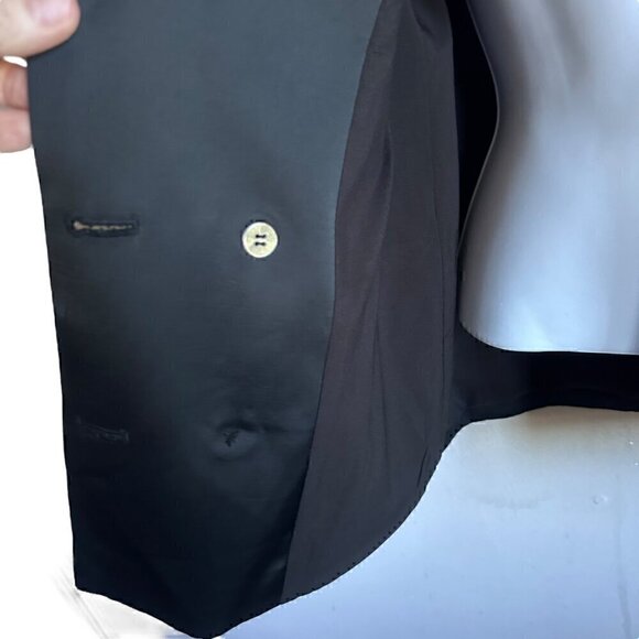 NWOT Chelsea28 Double Breasted Satin Blazer in Black - Size XS - Picture 6 of 11